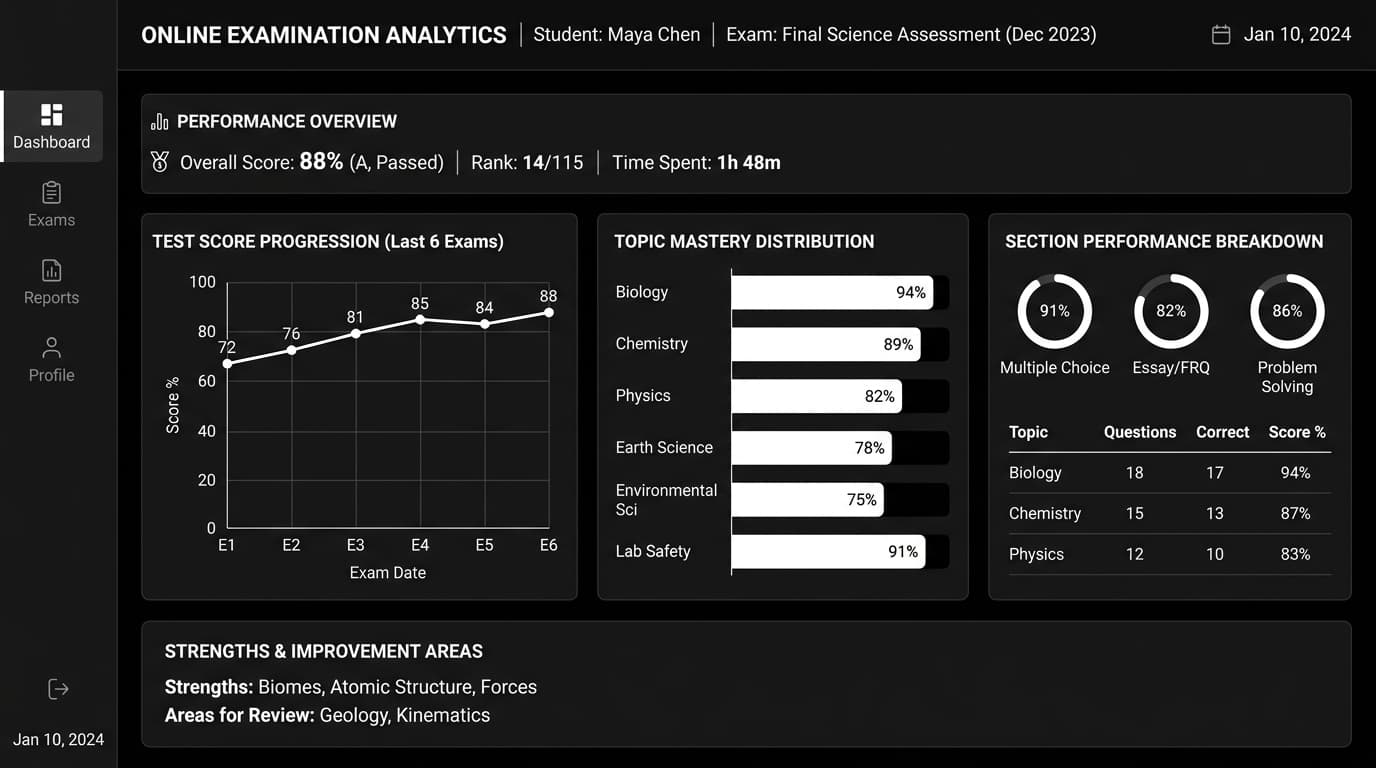 EduExam Cloud preview screen 2